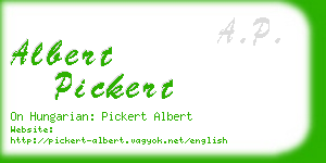 albert pickert business card